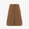 Bermudashorts med hög midja och vida ben i bomull Bermudashorts med hög midja och vida ben i bomull