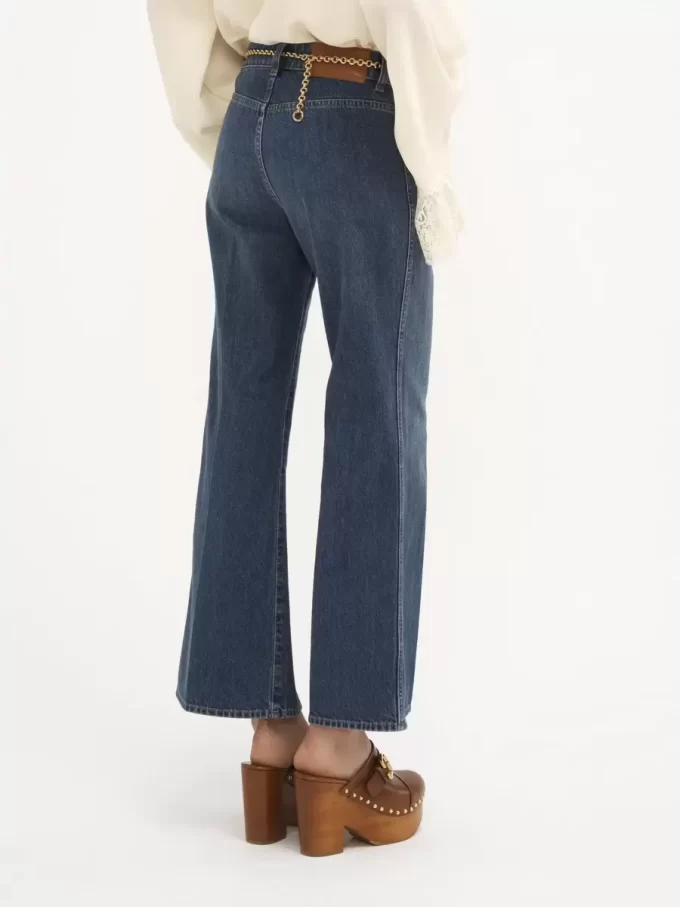 Beskurna bootcut-jeans i denim Beskurna bootcut-jeans i denim