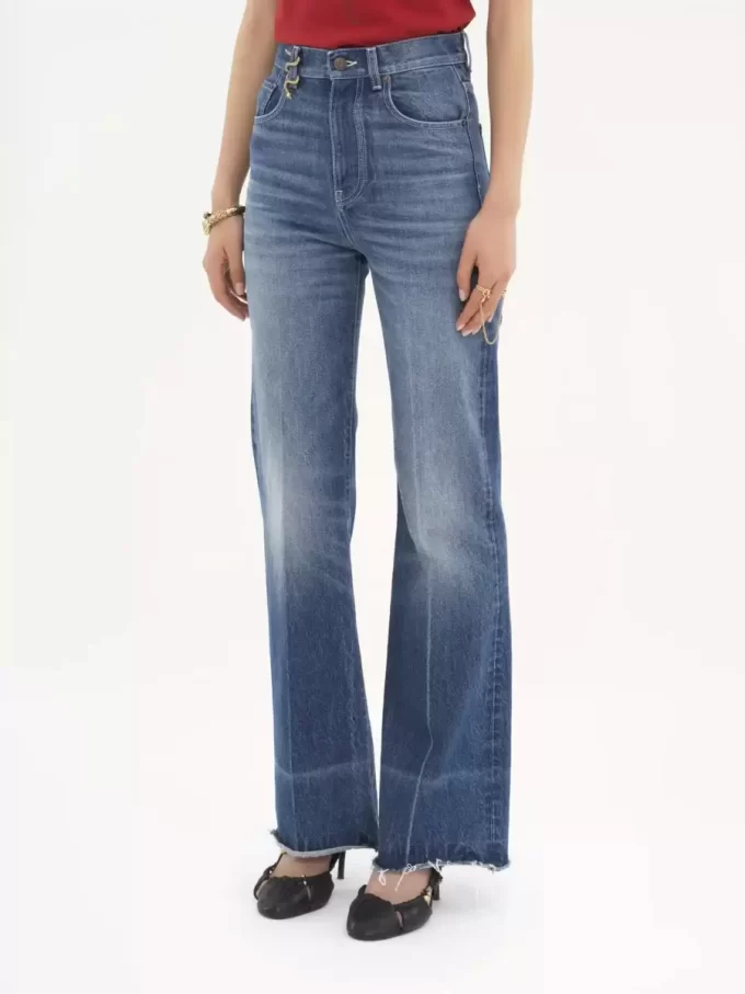 Bootcut-jeans med hög midja i denim Bootcut-jeans med hög midja i denim