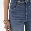 Bootcut-jeans med hög midja i denim Bootcut-jeans med hög midja i denim