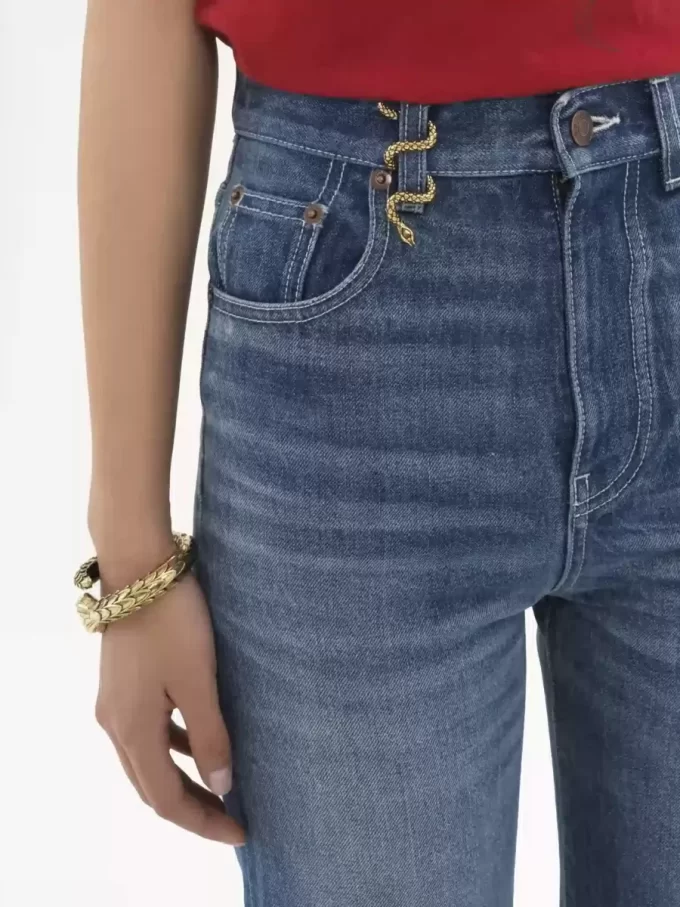 Bootcut-jeans med hög midja i denim Bootcut-jeans med hög midja i denim