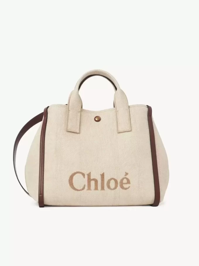 Chloé Carry-väska i fiber med raffiaeffekt Chloé Carry-väska i fiber med raffiaeffekt