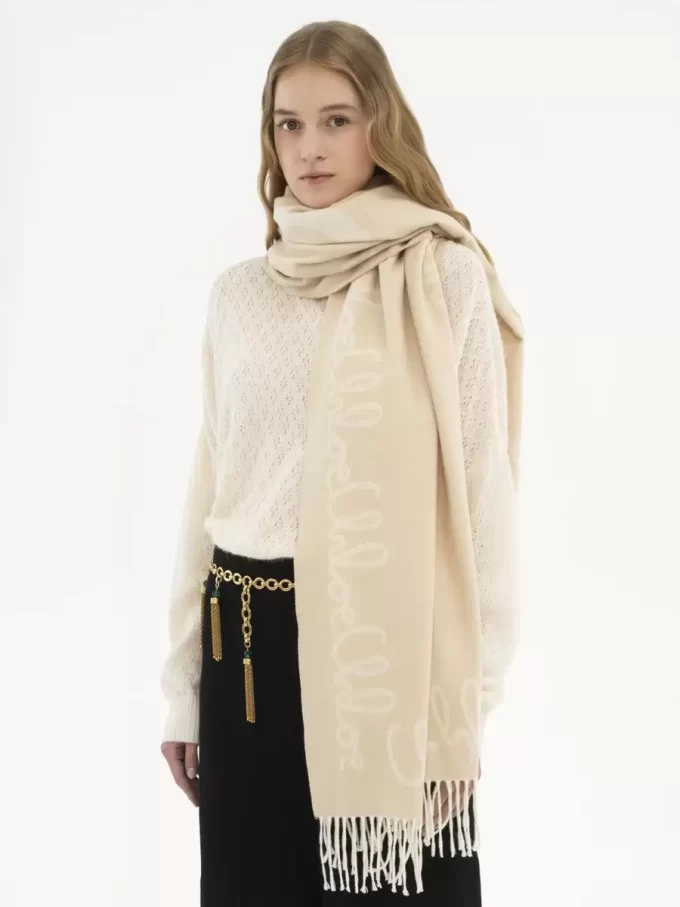 Chloé Iconic-halsduk i jacquardull Chloé Iconic-halsduk i jacquardull