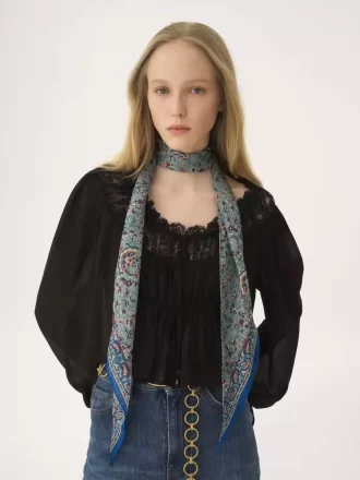 Chloé Paisley bandeau halsduk i siden charmeuse Chloé Paisley bandeau halsduk i siden charmeuse