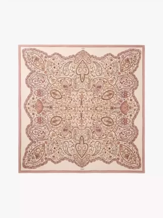Chloé Paisley fyrkantig halsduk i sidentwill Chloé Paisley fyrkantig halsduk i sidentwill