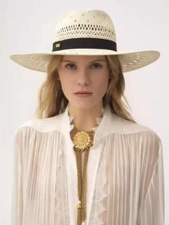 Chloé Panama-hatten i palmstrå Chloé Panama-hatten i palmstrå