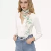 Chloé Peonies bandeau halsduk i siden charmeuse Chloé Peonies bandeau halsduk i siden charmeuse
