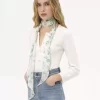 Chloé Peonies bandeau halsduk i siden charmeuse Chloé Peonies bandeau halsduk i siden charmeuse