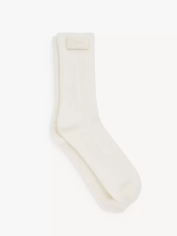 Chloé Signature-strumpor i ullstickad modell Chloé Signature-strumpor i ullstickad modell