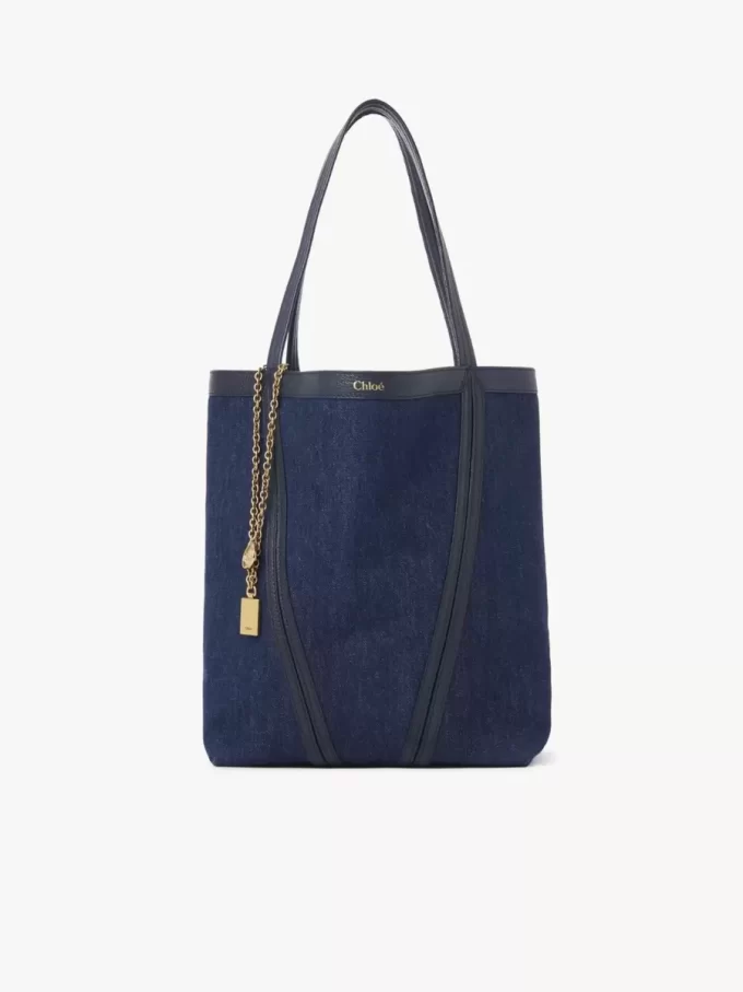 Chloé Spin tote-väska i denim Chloé Spin tote-väska i denim