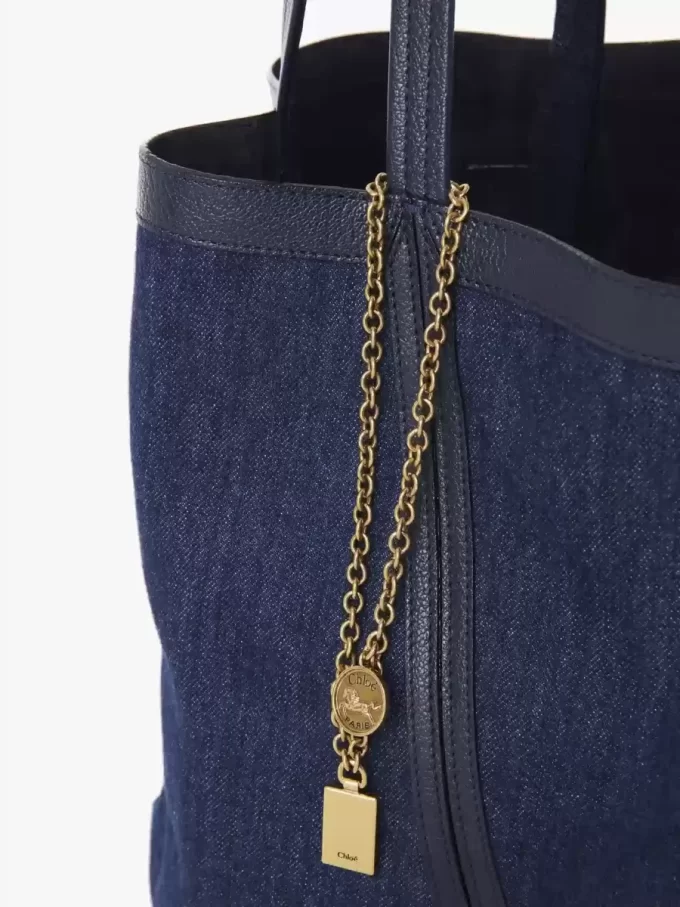 Chloé Spin tote-väska i denim Chloé Spin tote-väska i denim