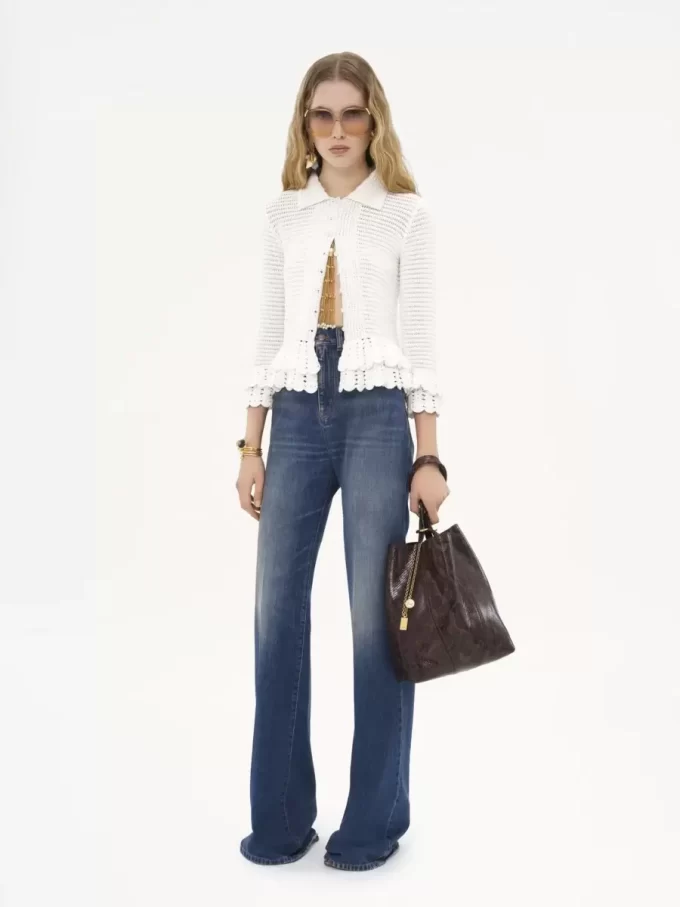 Chloé Spin tote-väska i läder med pytonmönstrad look Chloé Spin tote-väska i läder med pytonmönstrad look
