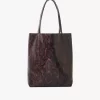 Chloé Spin tote-väska i läder med pytonmönstrad look Chloé Spin tote-väska i läder med pytonmönstrad look