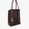 Chloé Spin tote-väska i läder med pytonmönstrad look Chloé Spin tote-väska i läder med pytonmönstrad look