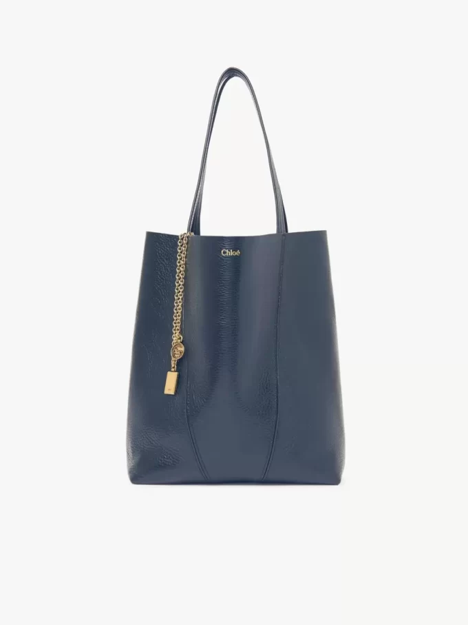 Chloé Spin tote-väska i narvat läder Chloé Spin tote-väska i narvat läder