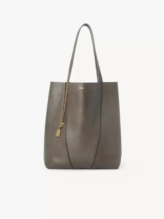 Chloé Spin tote-väska i narvat läder Chloé Spin tote-väska i narvat läder