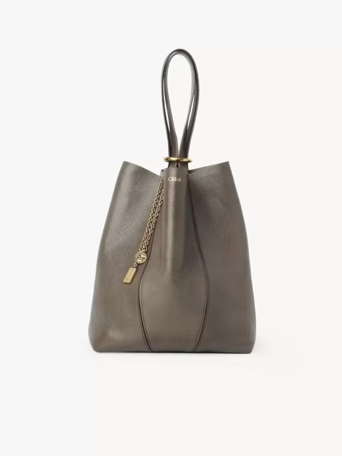 Chloé Spin tote-väska i narvat läder Chloé Spin tote-väska i narvat läder