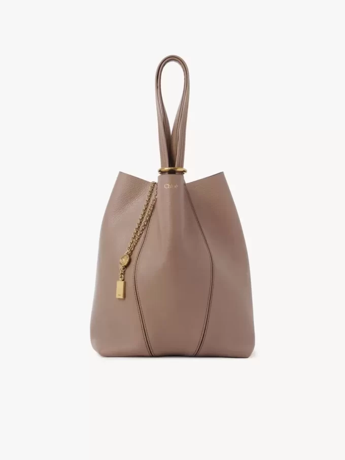 Chloé Spin tote-väska i narvat läder Chloé Spin tote-väska i narvat läder