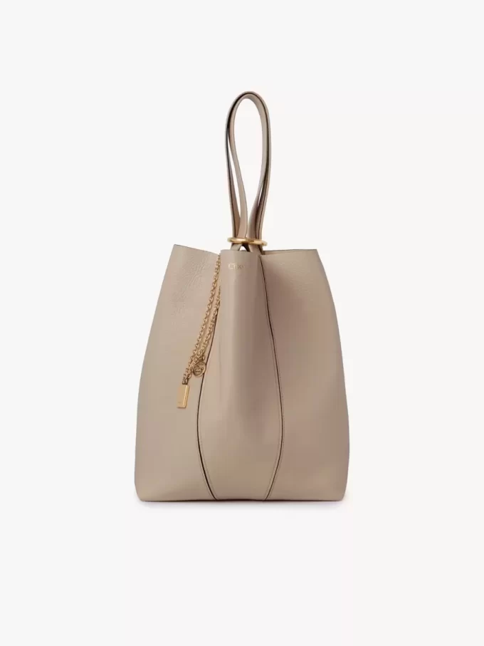 Chloé Spin tote-väska i narvat läder Chloé Spin tote-väska i narvat läder