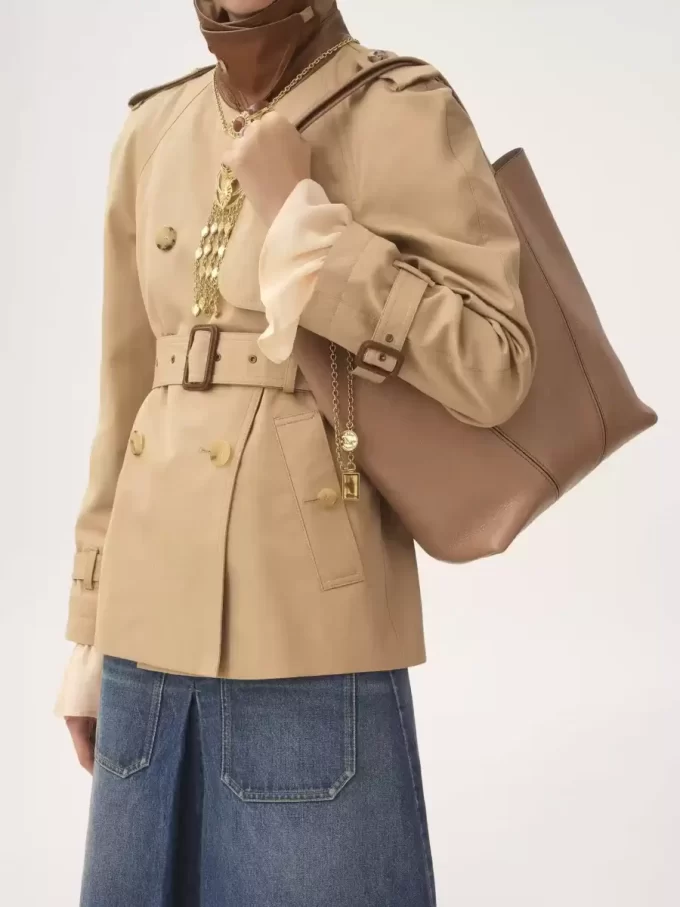 Chloé Spin tote-väska i narvat läder Chloé Spin tote-väska i narvat läder