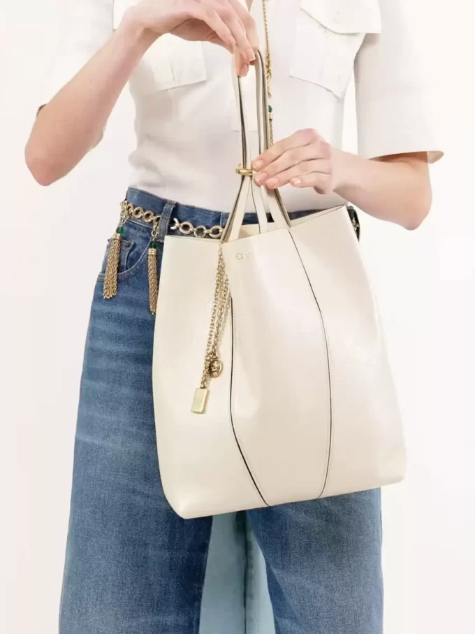 Chloé Spin tote-väska i narvat läder Chloé Spin tote-väska i narvat läder