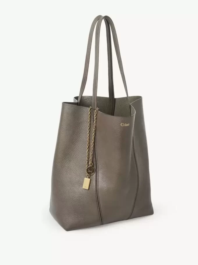 Chloé Spin tote-väska i narvat läder Chloé Spin tote-väska i narvat läder