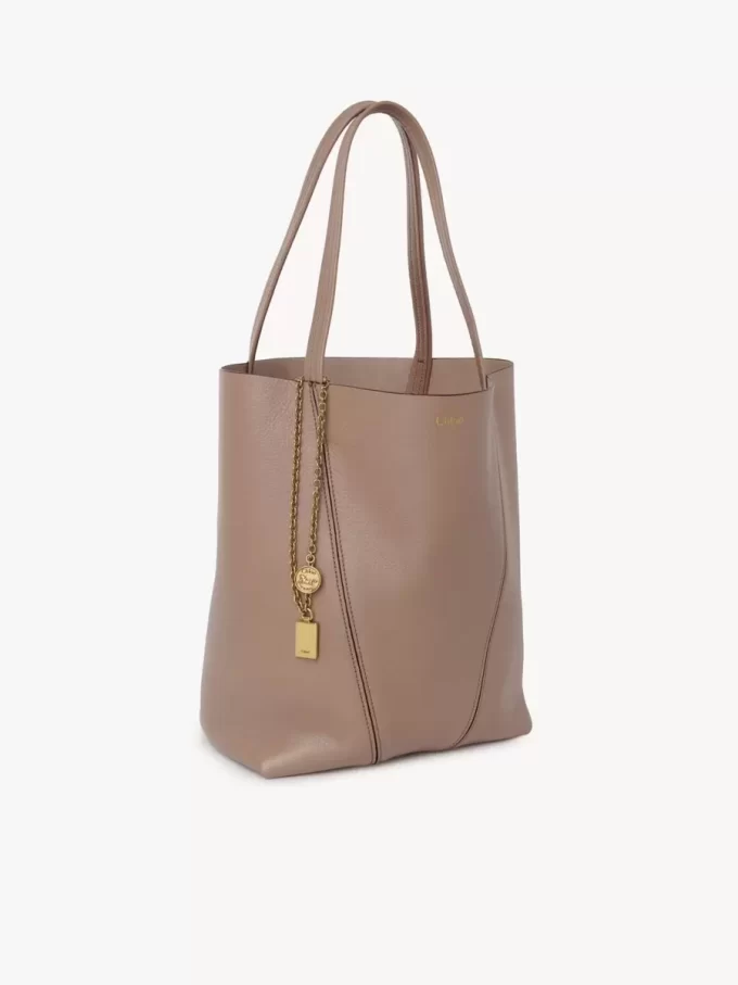 Chloé Spin tote-väska i narvat läder Chloé Spin tote-väska i narvat läder