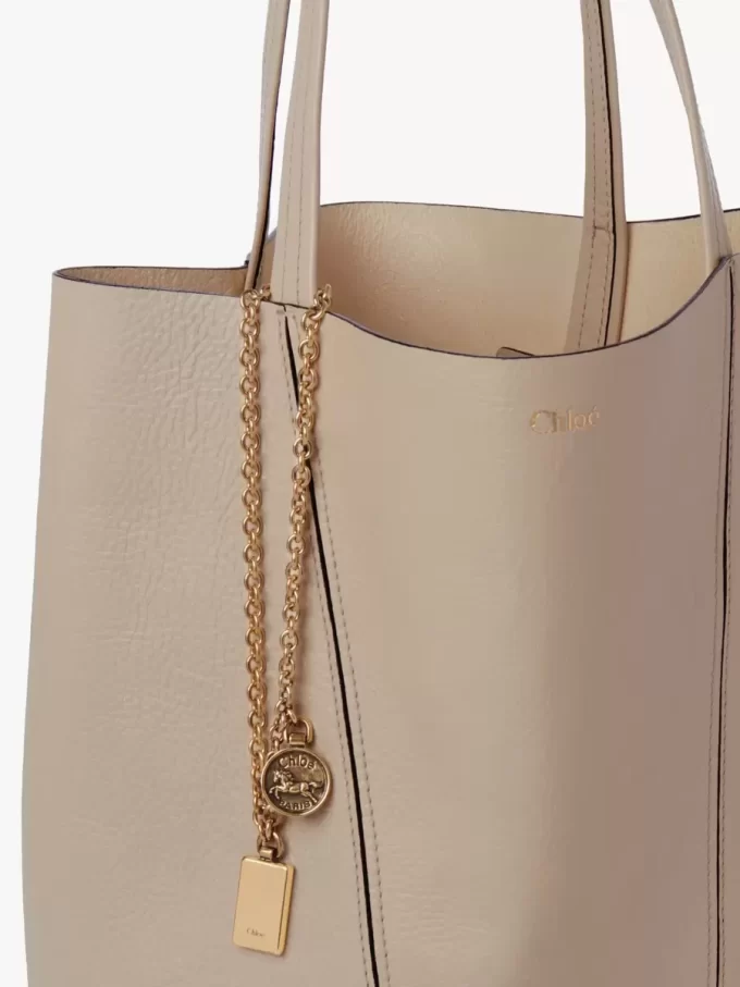 Chloé Spin tote-väska i narvat läder Chloé Spin tote-väska i narvat läder