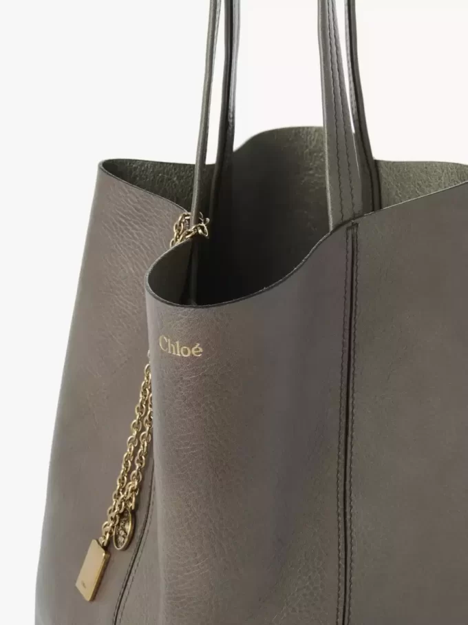 Chloé Spin tote-väska i narvat läder Chloé Spin tote-väska i narvat läder