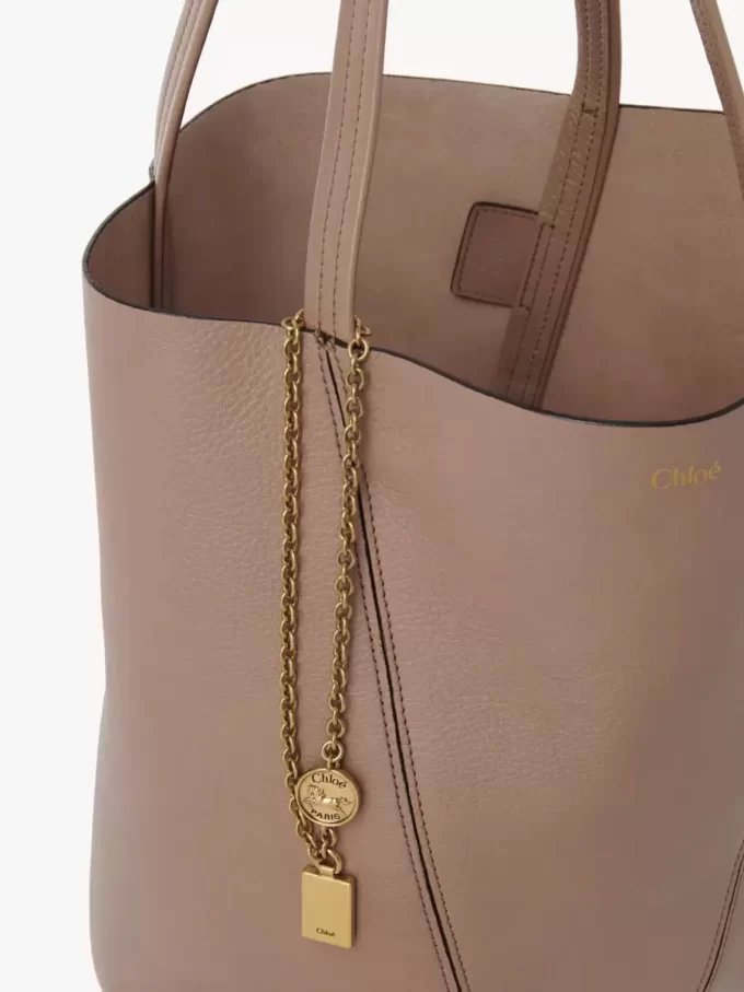 Chloé Spin tote-väska i narvat läder Chloé Spin tote-väska i narvat läder