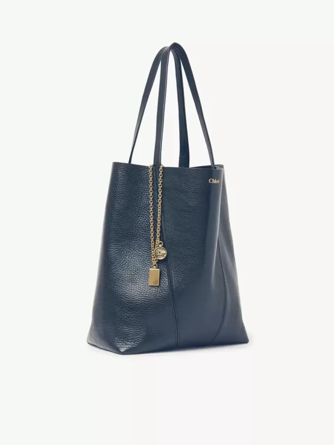 Chloé Spin tote-väska i narvat läder Chloé Spin tote-väska i narvat läder