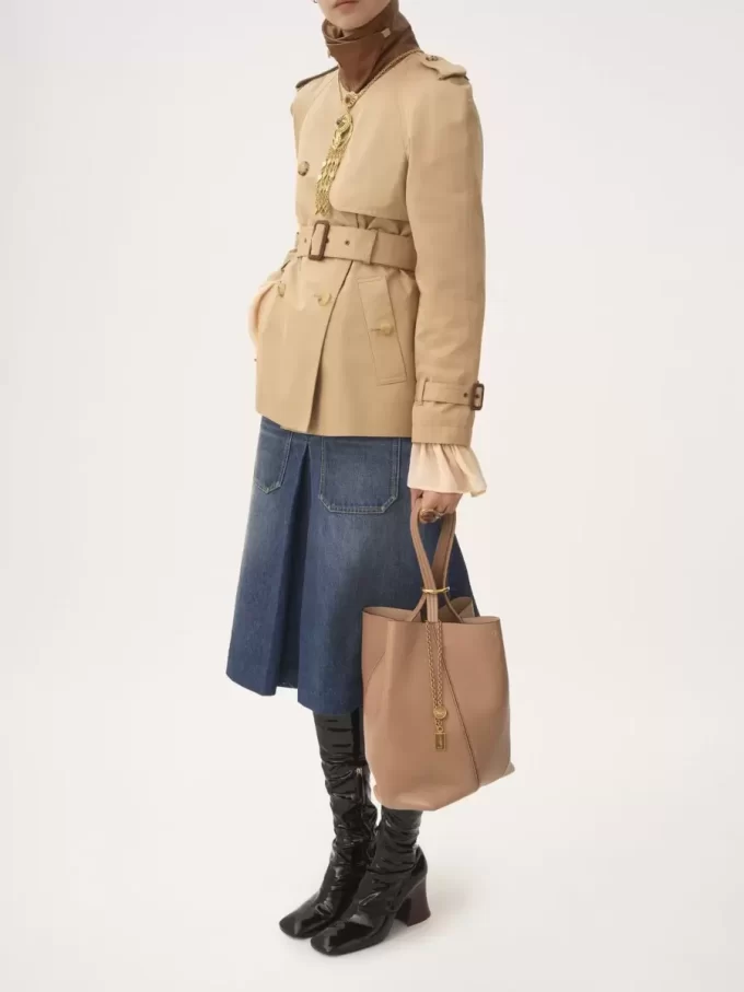 Chloé Spin tote-väska i narvat läder Chloé Spin tote-väska i narvat läder