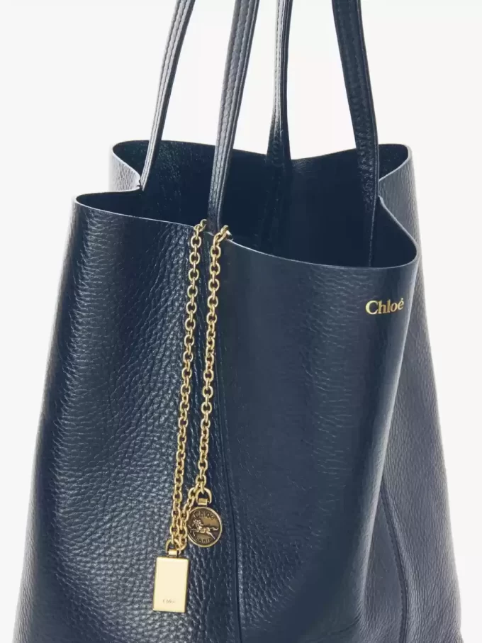 Chloé Spin tote-väska i narvat läder Chloé Spin tote-väska i narvat läder