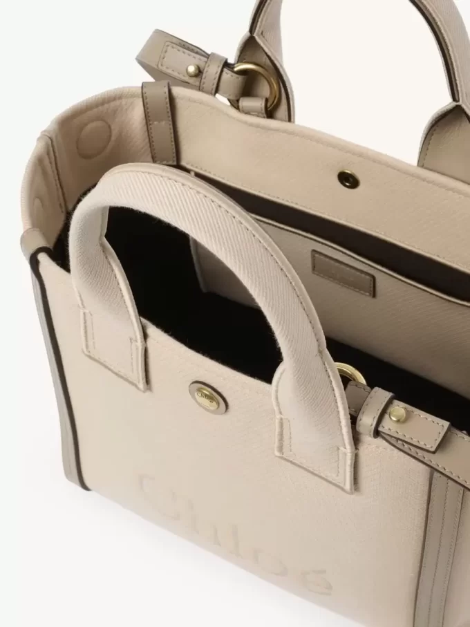 Liten Chloé Carry-väska i canvas Liten Chloé Carry-väska i canvas