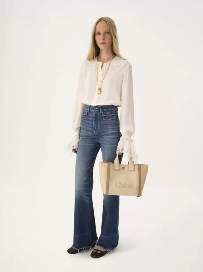 Liten Chloé Carry-väska i canvas Liten Chloé Carry-väska i canvas