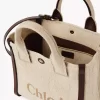 Liten Chloé Carry-väska i raffia-effekt Liten Chloé Carry-väska i raffia-effekt