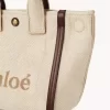 Liten Chloé Carry-väska i raffia-effekt Liten Chloé Carry-väska i raffia-effekt