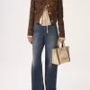 Liten Chloé Carry-väska i raffia-effekt Liten Chloé Carry-väska i raffia-effekt