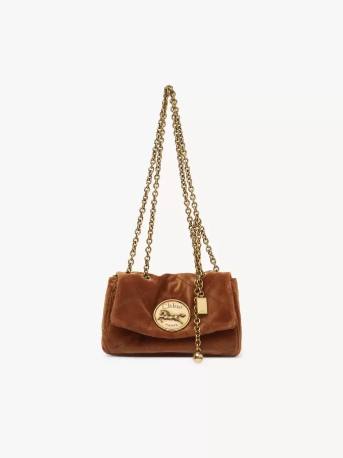 Liten Chloé Heritage axelväska i sammet Liten Chloé Heritage axelväska i sammet