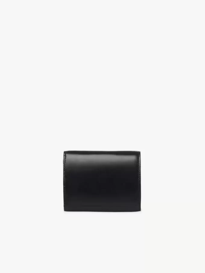 Liten Chloé Iconic trefaldig väska med myntficka i glansigt läder Liten Chloé Iconic trefaldig väska med myntficka i glansigt läder