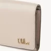 Liten Chloé Iconic trefaldig väska med myntficka i glansigt läder Liten Chloé Iconic trefaldig väska med myntficka i glansigt läder