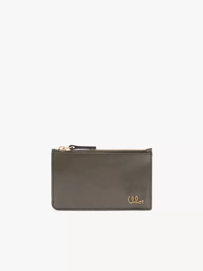 Liten Chloé Iconic-väska med kortfack i glansigt läder Liten Chloé Iconic-väska med kortfack i glansigt läder