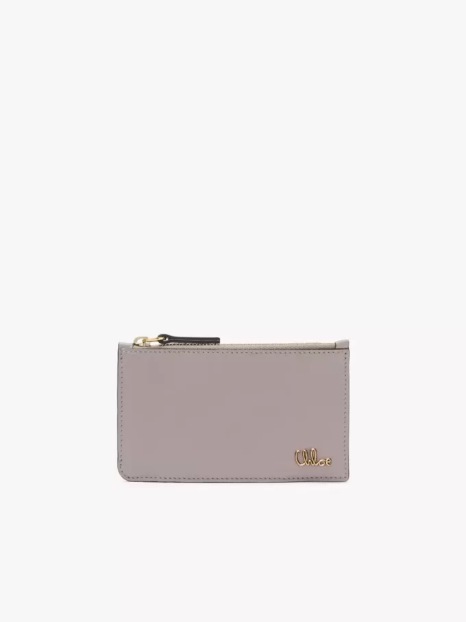 Liten Chloé Iconic-väska med kortfack i glansigt läder Liten Chloé Iconic-väska med kortfack i glansigt läder