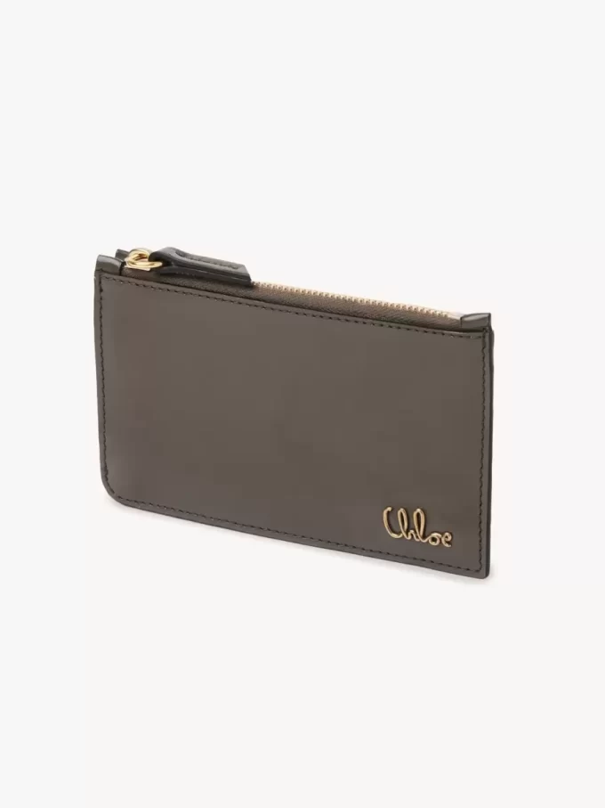 Liten Chloé Iconic-väska med kortfack i glansigt läder Liten Chloé Iconic-väska med kortfack i glansigt läder