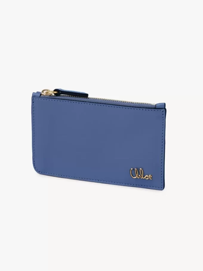 Liten Chloé Iconic-väska med kortfack i glansigt läder Liten Chloé Iconic-väska med kortfack i glansigt läder