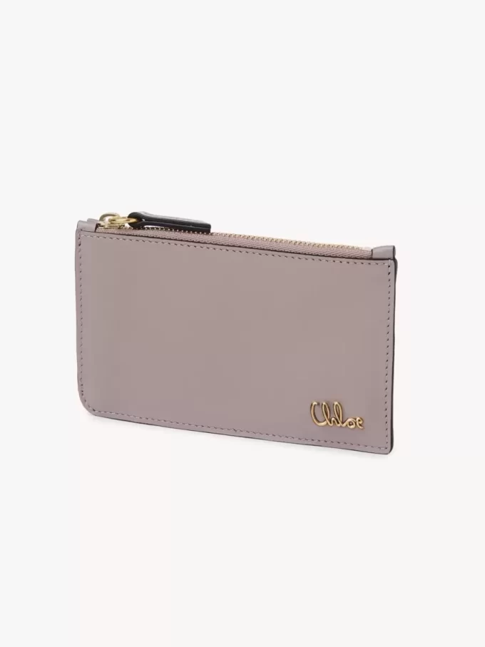 Liten Chloé Iconic-väska med kortfack i glansigt läder Liten Chloé Iconic-väska med kortfack i glansigt läder