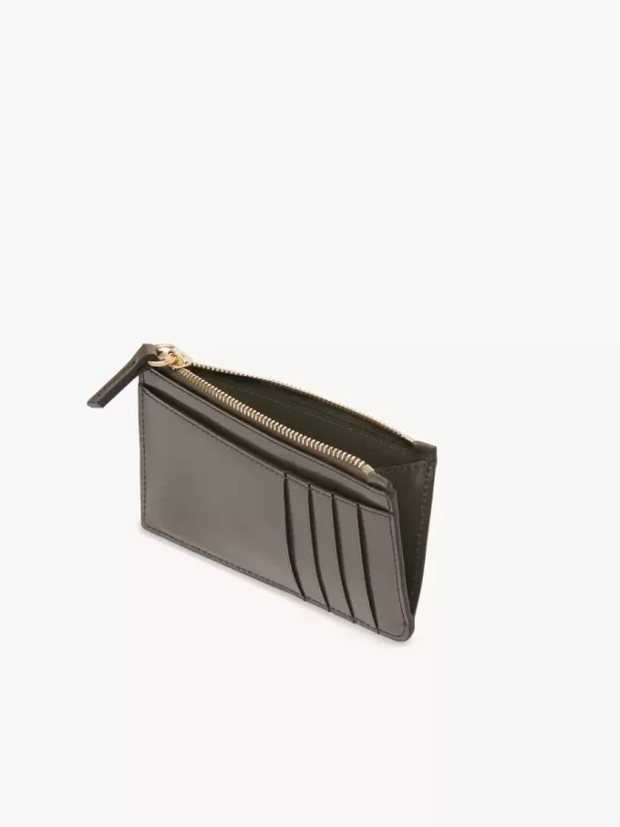 Liten Chloé Iconic-väska med kortfack i glansigt läder Liten Chloé Iconic-väska med kortfack i glansigt läder