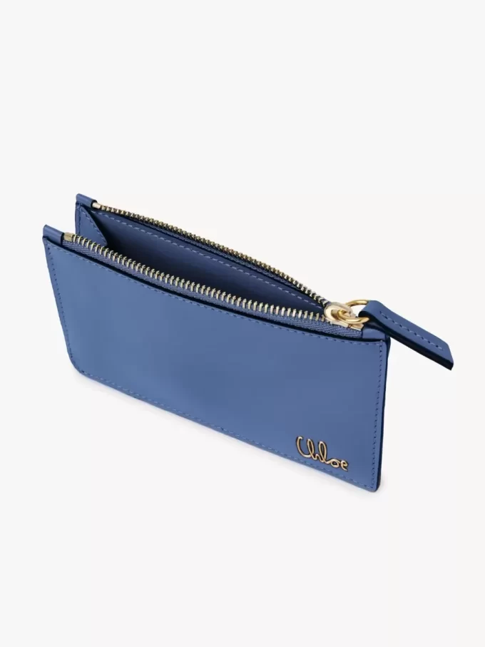 Liten Chloé Iconic-väska med kortfack i glansigt läder Liten Chloé Iconic-väska med kortfack i glansigt läder
