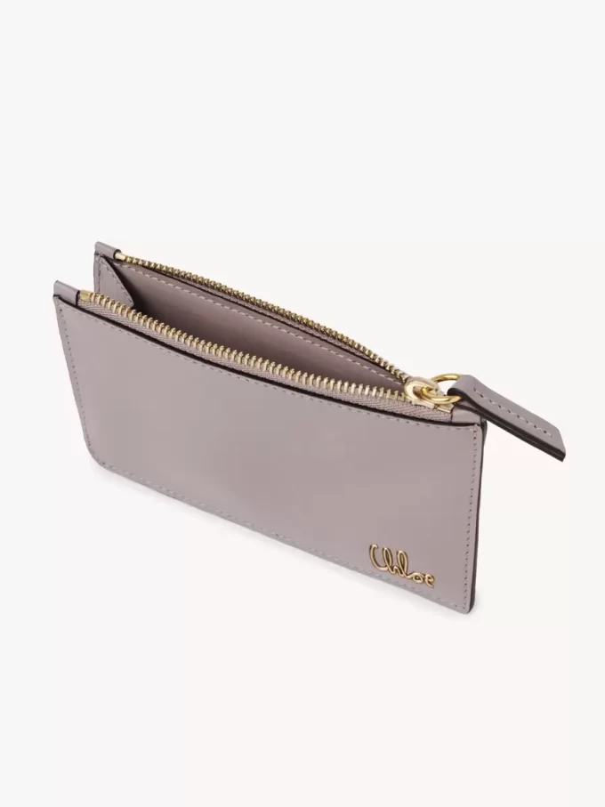 Liten Chloé Iconic-väska med kortfack i glansigt läder Liten Chloé Iconic-väska med kortfack i glansigt läder
