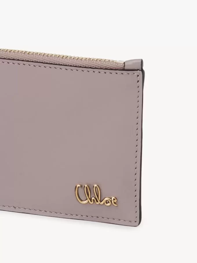 Liten Chloé Iconic-väska med kortfack i glansigt läder Liten Chloé Iconic-väska med kortfack i glansigt läder